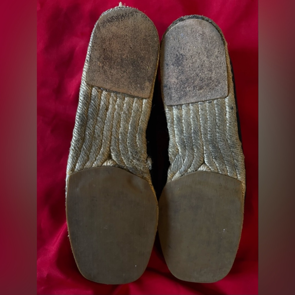 YVES SAINT LAURENT Vintage Canvas Wedge Espadrilles Heeled Espadrille YSL 8.5 9 - Picture 7 of 14